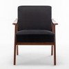 Grungis Space-Saving Accent Chair,Mid Century Arm Chair with Wood Frame for Bedroom,Reading Room - 3 of 4
