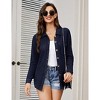 Coolmee Women's Waffle Knit Button Down Shirts Casual Long Sleeve Shacket Jacket Dressy Blouses Tops - 2 of 4