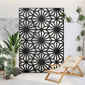 GDFStudio Rob Outdoor/Indoor Freestanding Metal 48"X 70" Privacy Decorative Screens - 1 of 4