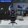 ELECWISH Gaming Chair with Footrest, Lumbar Support, Breathable Computer Chair with Pocket Spring Cushion, Chairs for Adults - 2 of 4