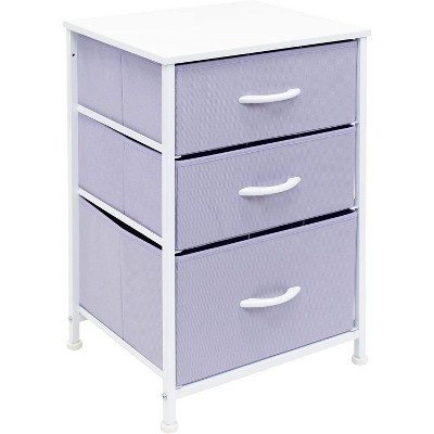 Sorbus 3  Drawers - Steel Frame, Wood Top & Easy Pull Fabric Bins - Perfect for Home, Bedroom, Office & College Dorm