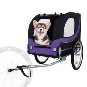 KTMBDW Large Folding Bike Trailer for Dogs–66LB Capacity All-Terrain Pet Carrier, Durable Steel Frame for Cycling, Jogging,Camping, Outdoor Adventures - 1 of 4
