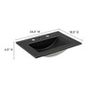 Modway Cayman 24 Inch Bathroom Sink – Compact Rectangular White Sink Basin for Modern Wall-Mount or Freestanding Vanities - 3 of 4