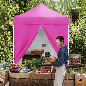 EAGLE PEAK 5x5 FT Pop up Canopy Instant Portable Tent with 4-Side Wall Panels - 1 of 4