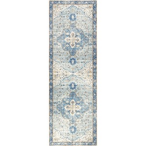 Nuloom Amaryllis Medallion Pet Friendly Machine Washable Area Rug - 1 of 4