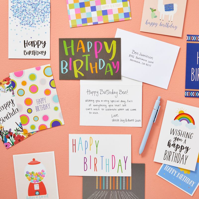 Best Paper Greetings 144 Pack Happy Birthday Cards in 36 Designs, Blank Inside with Envelopes for Businesses, Men, Women, and Kids, 4x6 In, 2 of 8
