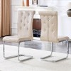 KTMBDW Modern Dining Chairs, Upholstered Kitchen Chairs with Crystal Buckle Design, Faux Leather for Living Room Lounge - 3 of 4