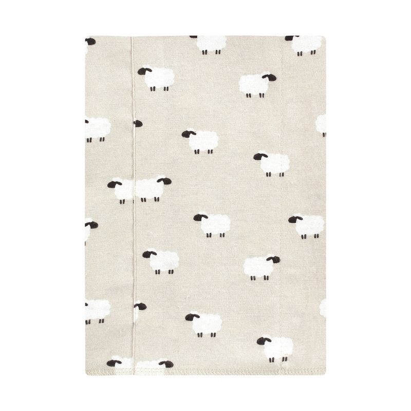 Hudson Baby Flannel Burp Cloth 7pk, Taupe Sheep, One Size, 3 of 7