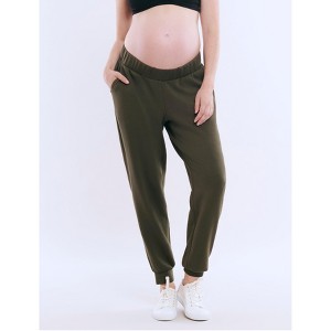 Women's Under the Belly Side Pockets Scuba Jogger | Motherhood Maternity - 1 of 4