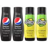 SodaStream Pepsi Starry Zero Sugar Beverage Mix Variety Pack - 60 fl oz/4pk