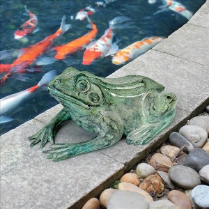 Design Toscano Small Bull Frog Cast Bronze Garden Statue - 1 of 4