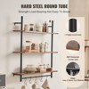 VEVOR Industrial Pipe Shelf, 3 Tier 32x9.84in, Wall-Mount Floating Rustic Wood Shelves Bracket Display Bookshelf,Storage Rack Sundries Holder, Black - 4 of 4