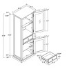 Gulches Tall Freestanding Storage Cabinet with Glass Door and Shelves, Sideboard Cabinet with Drawer for Living Room, Kitchen, Dining Room, Office - 3 of 4