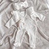 MyKids-Usa Baby Girl Solid Color Pure Cotton Long Sleeve Tops With Pants Sets - 2 of 4