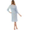 Casual Nights Women's Long Sleeve Pointelle Embroidered/Square Neck Nighgown - 3 of 4