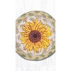 Earth Rugs Decorative Sunflower Coaster – Rustic Kitchen 5"x5" Square Drink Mat - 3 of 3