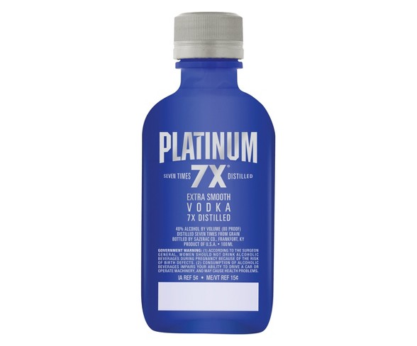 Platinum 7X Vodka - 100ml Plastic Bottle