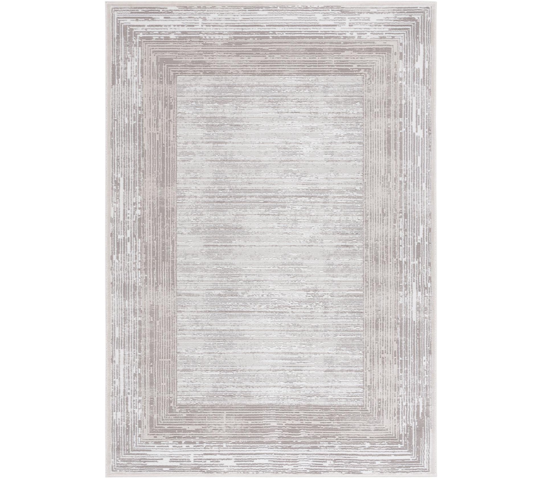Parker PRK124 Power Loomed Indoor Area Rug - Taupe / Grey Ivory - 4' x 6' - Safavieh