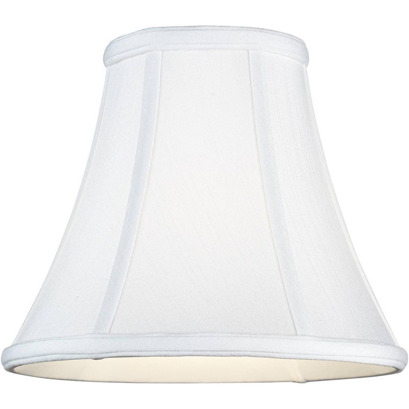 Imperial Shade White Small Bell Lamp Shade 4.5" Top x 9" Bottom x 8" Slant x 7.5" High (Spider) Replacement with Harp and Finial, 3 of 7