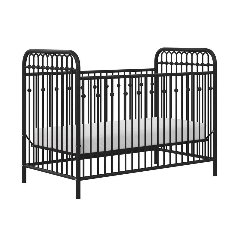 Little Seeds Monarch Hill Ivy Metal Crib with Safety 1st Nighty Night Baby & Toddler Mattress, 2 of 15