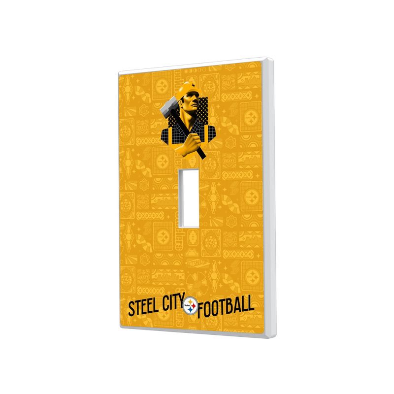 Keyscaper Pittsburgh Steelers 2024 Illustrated Limited Edition Hidden-Screw Light Switch Plate, 1 of 2