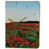 HomeRoots 24" Red Blue And Gold Solid Wood and Acrylic Silent Poppies Floral Wall Clock - 4 of 4