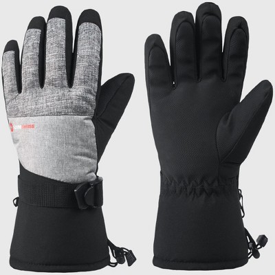 Alpine Swiss Mens Waterproof Gauntlet Snow Ski Gloves Winter Sport Snowboarding Windproof Warm 3M Thinsulate
