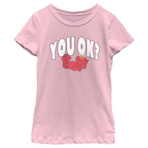Girl's Sesame Street Elmo You Ok? T-Shirt - 1 of 4