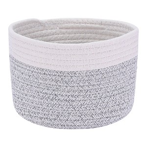 Unique Bargains Handcrafted Odorless Cotton Rope Breathable Portable Storage Basket 1 Pc - 1 of 4