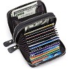 Small Genuine Leather Wallet for Women – RFID Blocking Slim Credit Card Holder, Compact Bi-Fold Purse with ID Window & Zipper Coin Pocket - 4 of 4