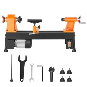 VEVOR Tabletop Wood Lathe, Dimensions 10x18 inches, Motor Strength 0.5 HP 370W, 5 Adjustable Speeds ranging from 780 to 3840 RPM, Black - 1 of 4