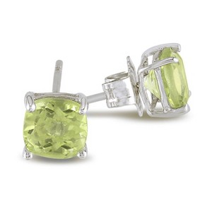 EVERLY JEWELRY | Sterling Silver 2ct TGW Lemon Quartz Solitaire Stud Earrings - 1 of 1