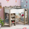 Polibi Modern Full Size Loft Bed with Built-in Desk and Storage Space - 2 of 4