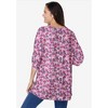 Woman Within 7-Day Three-Quarter Sleeve Pintucked Henley Tunic - 3 of 4