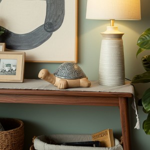 Ceramic Turtle Figurine - Tortoise Tabletop Statue - Casual Home Decor for Living Room, Bedroom, Office - 1 of 4