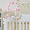 Everyday Kids Precious Moments Noah’s Ark Crib Mobile – Elephant & Giraffe, Pink/Gray, Soft Lullaby, Safari Nursery Décor for Baby Girls - 4 of 4