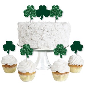Big Dot of Happiness St. Patrick's Day - Dessert Cupcake Toppers - Saint Paddy's Day Party Clear Treat Picks - Set of 24 - 1 of 4