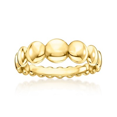 RS Pure by Ross-Simons 18kt Gold Vermeil Flat-Bead Ring