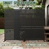 SEVOBAL 2pc Patio Screen Patio Privacy Porch Screen Patio Screens Paged Patio Decorative Screens Patio Screen Decor Outdoor, Black, 90.94"*15.75"*72" - 2 of 4