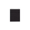 SEVOBAL Bathroom Vanities 49cm Freestanding Vanities with Single Door and Open Shelf for Bathroom Storage, Black, 23.62"*20.87"*11.42" - 3 of 4