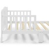 Infurnic Beds, Toddler Single Bed with Safety Guardrails and Headboard, Low To Floor Design for Toddler Children, White, 70"*36"*27" - 4 of 4