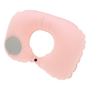 Unique Bargains Inflatable Travel Pillow Press to Inflate for Airplane Train Office - 1 of 4