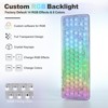 MaseiKar X71 Wireless Hot Swappable Transparent Mechanical Keyboard, 68% Layout, BT5.0/2.4G/USB-C Gasket Mount RGB Backlit - 4 of 4