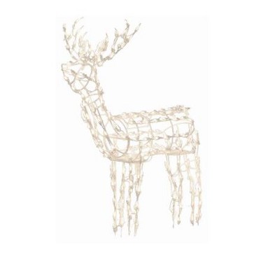 Brite Star 48" Lighted Standing Buck Deer Christmas Outdoor Decoration - Clear Lights