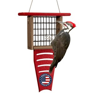 JCS Wildlife Recycled Suet Feeder w/ Tail Prop - 1 of 4