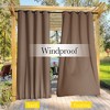 NICETOWN Weatherproof Outdoor Curtains, 2 Panels, Windproof Waterproof Privacy Drapes with Rope - 2 of 4