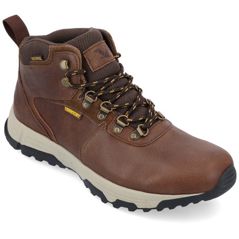 Brown hiking boots best sale