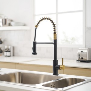 Touchless Kitchen Faucet, Stainless Steel Hands Free Smart Faucet Black - 1 of 4