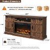 TV Stand with Fireplace for 75 80 Inch TV, 32" Tall Farmhouse Highboy Entertainment Center with Sliding Barn Doors for Living Room - 4 of 4