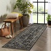 Indoor Washable Area Rug, Vintage Living Room Carpet, Floral Bedroom Retro Accent Throw Rug Office Dining Room Nursery, Brown/Black/Gray/Green - 3 of 4